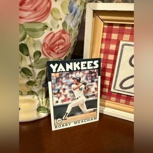 Topps Yankees Trading Card with Red and Green Accents